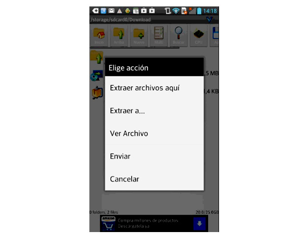 abrir archivos rar zip android