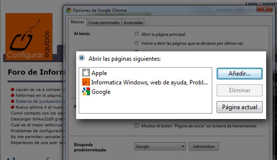 abrir varias web chrome