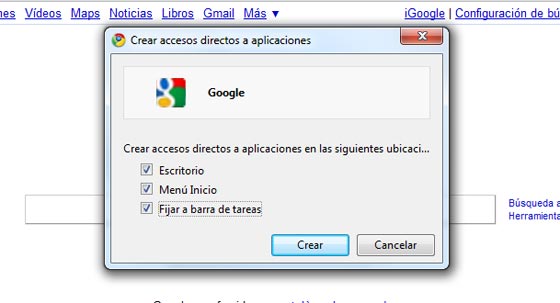 accesos directos chrome