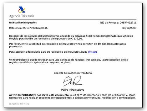 agencia tributaria phishing