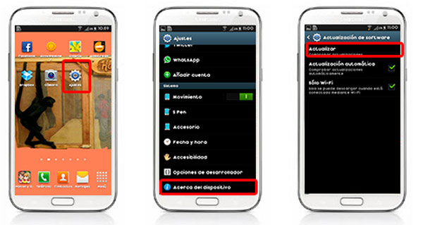 android actualizacion galaxy s4