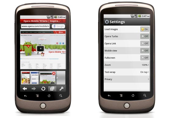 android opera mobile navegador