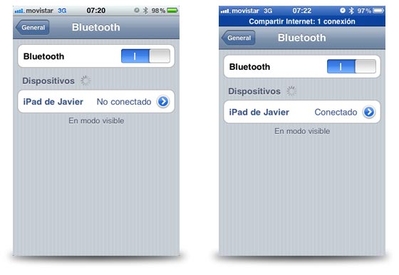 compartir internet iphone