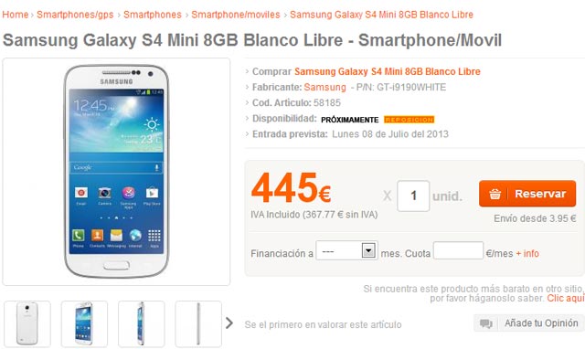 comprar online samsung galaxy s4 mini