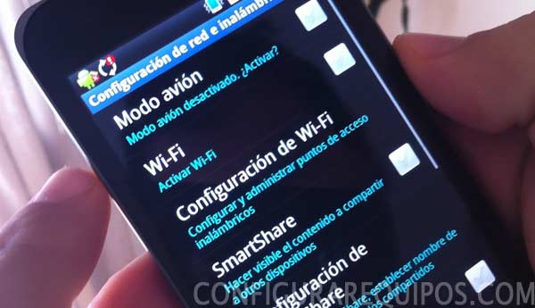 configurar wifi movil android