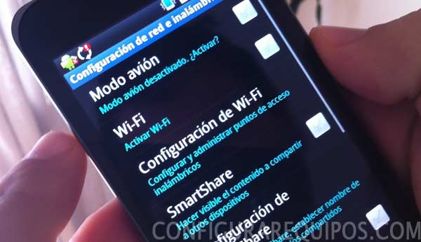 configurar wifi movil android