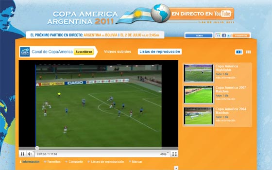 copa america 2011 youtube