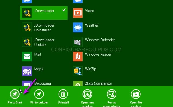 crear acceso directo windows 8 metro