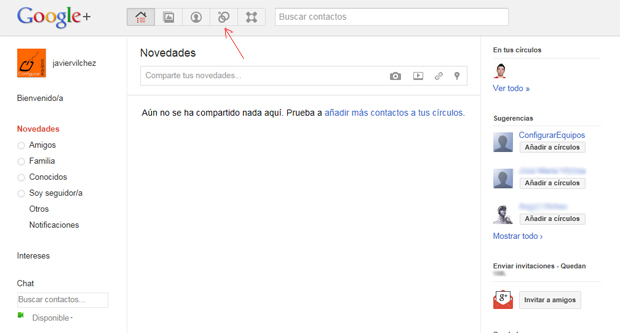 crear circulo google plus