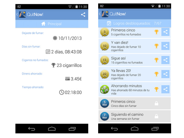 dejar de fumar android quitnow