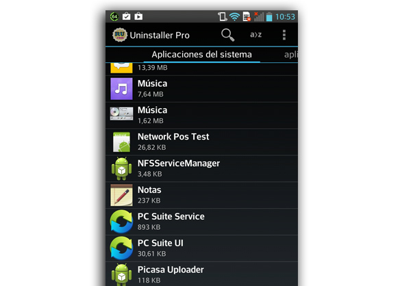 desinstalar apps fabrica android