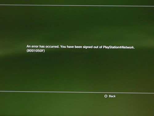 error 8001050f ps3