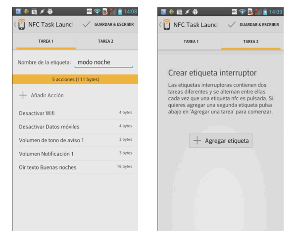 etiquetas interruptor nfc