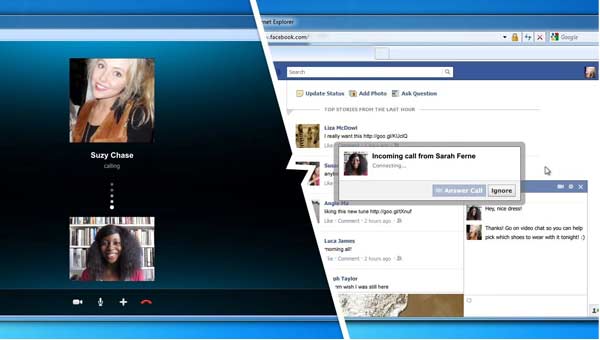 facebook skype video