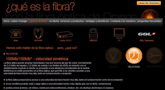 fibra optica orange