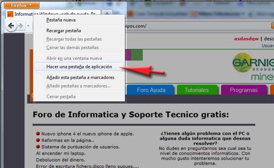 firefox 4 aplicciones tabs