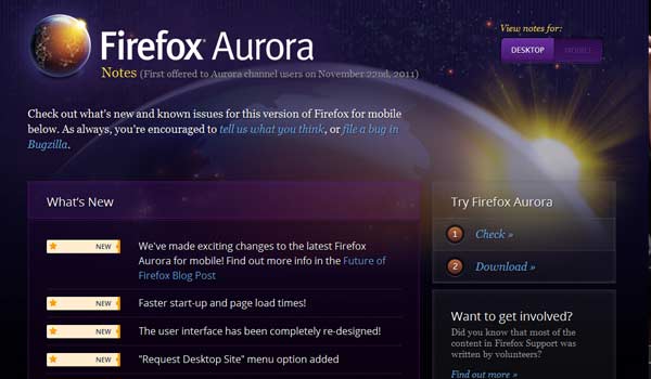 firefox aurora