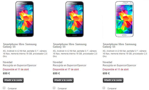 galaxy s5 el corte ingles