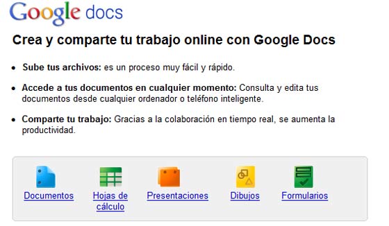 google docs formatos