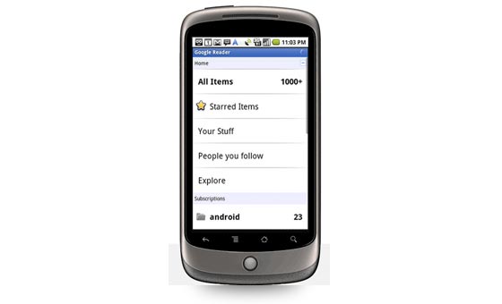 google reader android app