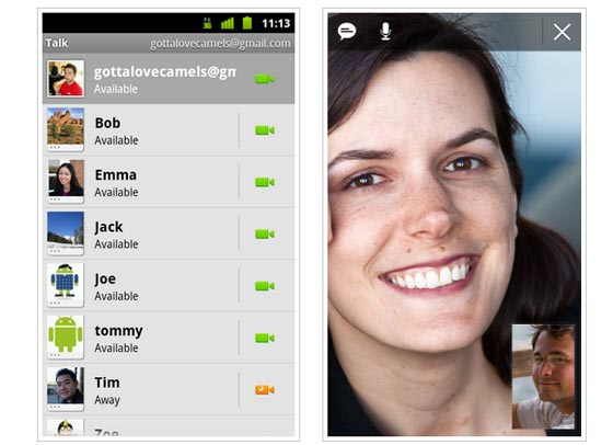 gtalk videollamadas android