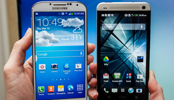 htc one vs samsung galaxy s4