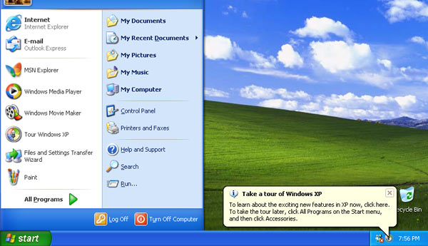 inicio windows xp