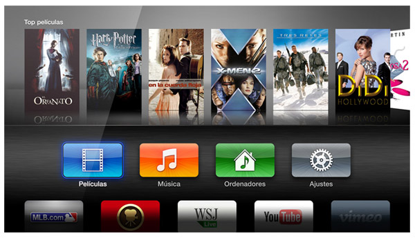 interfaz apple tv