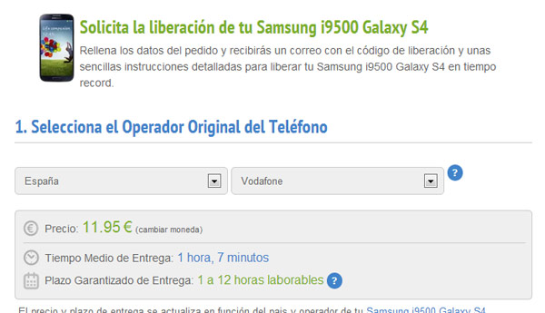 liberar samsung galaxy s4 imei