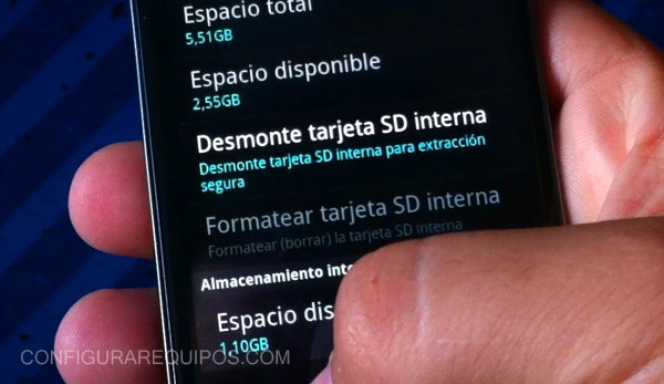 memoria movil android