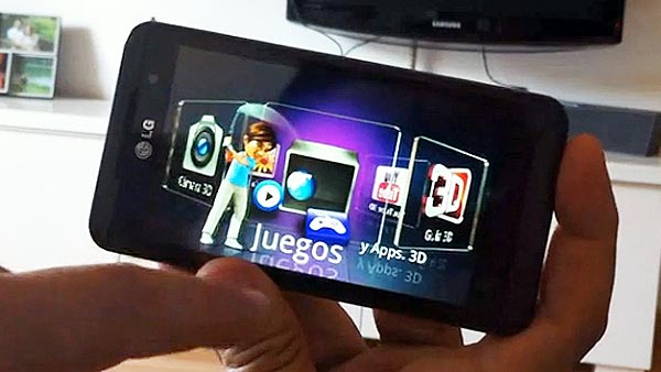 menu lg optimus 3d