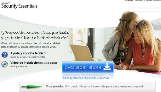 microsoft security essentials empresas