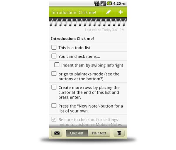 mobisle notes android