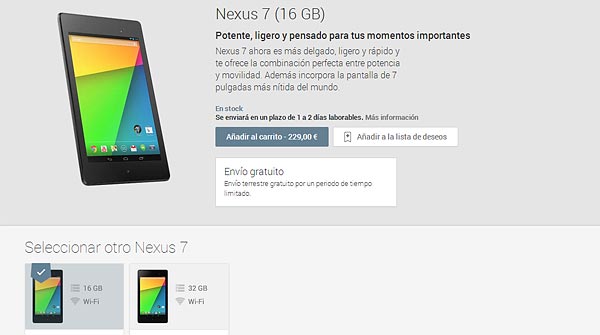 nexus 7 2013 comprar