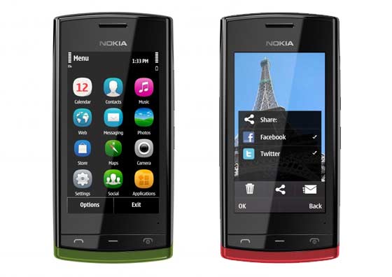 nokia 500 pantalla