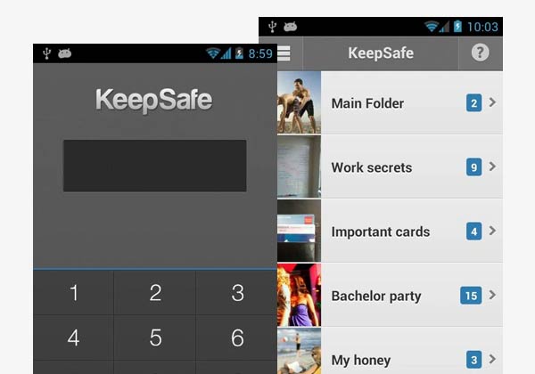 ocultar fotos android keep safe