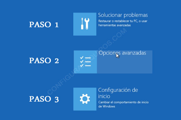 opciones modo seguro windows 8