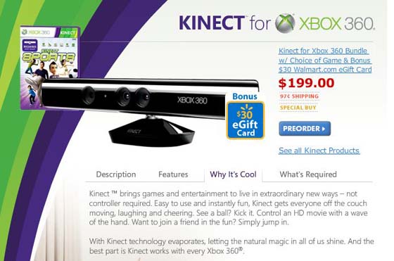 pack kinect