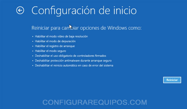 pantalla modo seguro windows 8