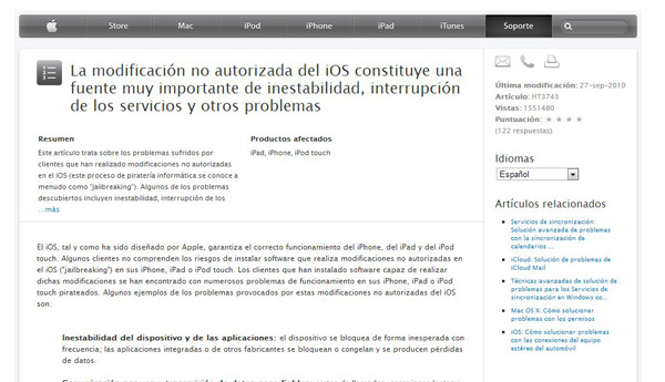 peligros jailbreak apple