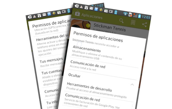 permisos aplicaciones android