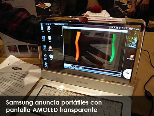 portatil pantalla amoled transparente