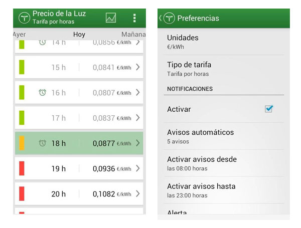 precio luz android