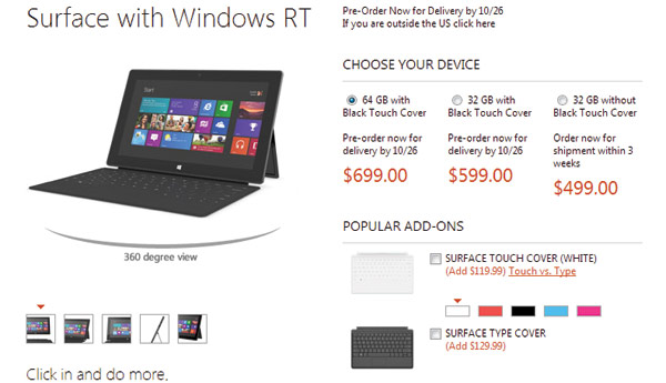 precios surface rt