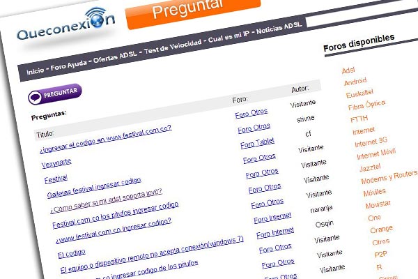 queconexion adsl foros