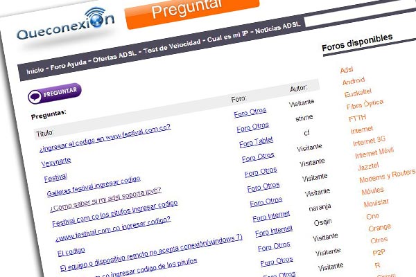 queconexion adsl foros