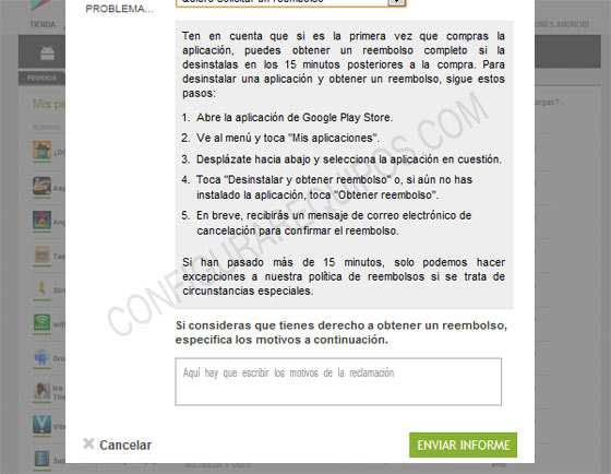 reclamacion dinero google play