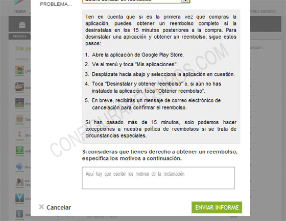 reclamacion dinero google play
