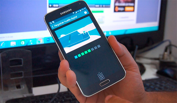 registrar huellas galaxy s5
