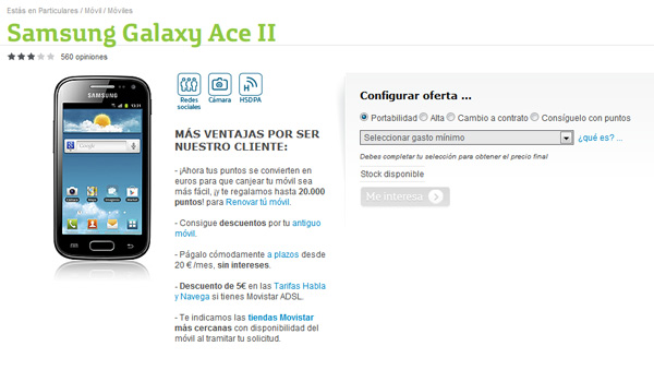 samsung galaxy ace 2 movistar